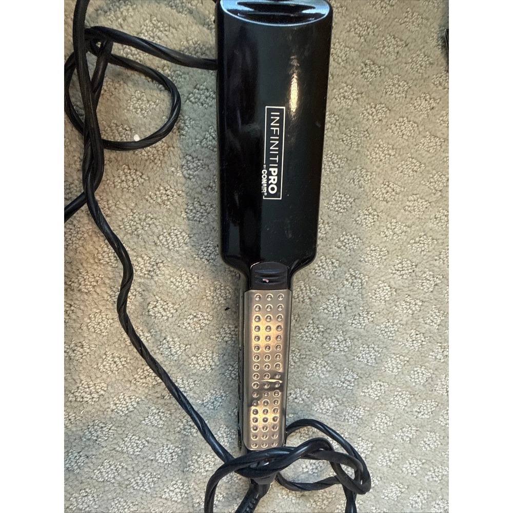 Conair Infiniti Pro Ceramic Flat Iron Black Wide Plate Hair Straightener
